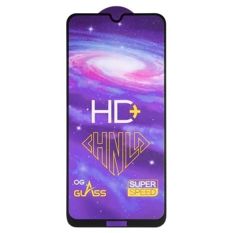 Захисне скло Xiaomi Redmi Note 8, M1908C3JH, M1908C3JG, M1908C3JI, 0.2 мм, чорне, iNobi, Full Glue, клей на усій поверхні, сумісне з чохлом, HD+ | Закаленное защитное стекло