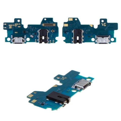 Плата зарядки Samsung SM-M225 Galaxy M22, SM-M325 Galaxy M32, шлейф коннектора зарядки, коннектора наушников, с микрофоном, Original (PRC)