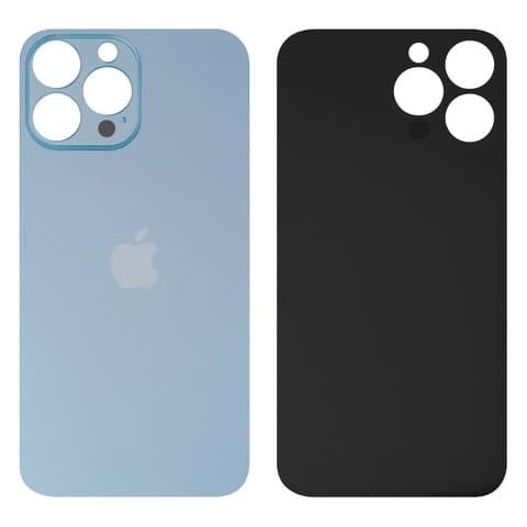 Задня кришка Apple iPhone 13 Pro, синя, Sierra Blue, потрібно знімати скло камери, small hole, Original (PRC) | корпус, крышка аккумулятора, АКБ, батареи