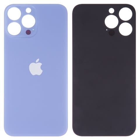 Задня кришка Apple iPhone 13 Pro Max, блакитна, Sierra Blue, потрібно знімати скло камери, small hole, Original (PRC) | корпус, крышка аккумулятора, АКБ, батареи