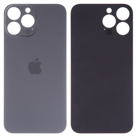 Задня кришка Apple iPhone 13 Pro Max, сіра, Graphite, потрібно знімати скло камери, small hole, Original (PRC) | корпус, крышка аккумулятора, АКБ, батареи