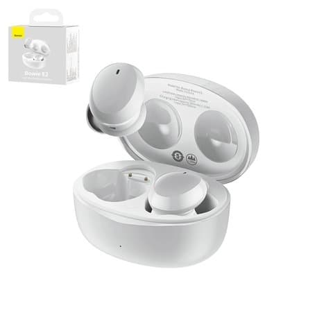 Наушники Baseus True Wireless Bowie E2, белая, с зарядным кейсом, USB тип-C, с USB кабелем тип-C, #NGTW090002