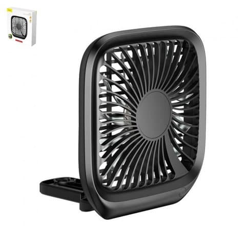 Вентилятор Baseus, чорний, c кабелем, пластик, на подголовник, #CXZD-01