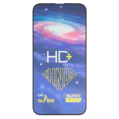 Захисне скло Apple iPhone 13 Pro Max, iPhone 14 Plus, 0.33 мм, сумісне з чохлом, чорне, 5D, iNobi, Full Glue, клей на усій поверхні, HD+ | Закаленное защитное стекло