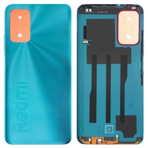 Задня кришка Xiaomi Redmi 9T, J19S, M2010J19SG, M2010J19SY, зелена, Ocean Green, оригинал (Сервис-Центр), с NFC-антеной | корпус, задняя панель аккумулятора, АКБ, батареи