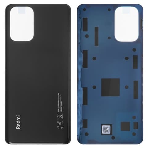 Задня кришка Xiaomi Redmi Note 10, M2101K7AI, чорна, сіра, Shadow Black, Onyx Gray, Original (PRC) | корпус, задняя панель аккумулятора, АКБ, батареи