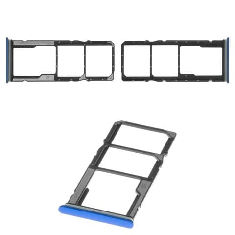 Тримач (лоток) SIM-карты Xiaomi Redmi 9A, M2006C3LG, M2006C3LI, M2006C3LC, синій, Original (PRC) | держатель СИМ-карты