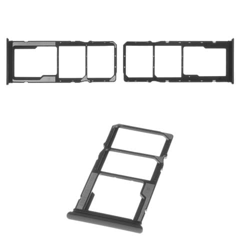 Тримач (лоток) SIM-карты Xiaomi Redmi 8, M1908C3IC, MZB8255IN, M1908C3IG, M1908C3IH, чорний, Original (PRC) | держатель СИМ-карты