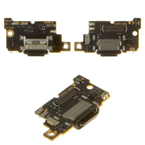 Плата зарядки Xiaomi Poco F3, M2012K11AG, шлейф коннектора зарядки, с микрофоном, Original (PRC)