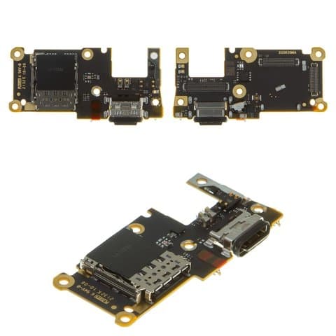 Плата зарядки Xiaomi 11T, 21081111RG, 11T Pro, 2107113SI, 2107113SG, 2107113SR, шлейф коннектора зарядки, с микрофоном, с SIM-коннектором, Original (PRC)