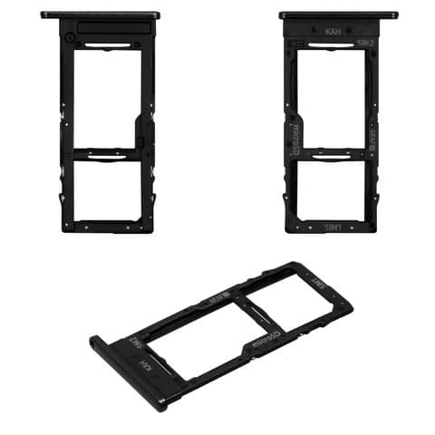 Тримач (лоток) SIM-карты Samsung SM-A516 Galaxy A51 5G, чорний, Original (PRC) | держатель СИМ-карты