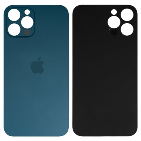 Задня кришка Apple iPhone 12 Pro Max, синя, Pacific Blue, не потрібно знімати скло камери, big hole, Original (PRC) | корпус, крышка аккумулятора, АКБ, батареи