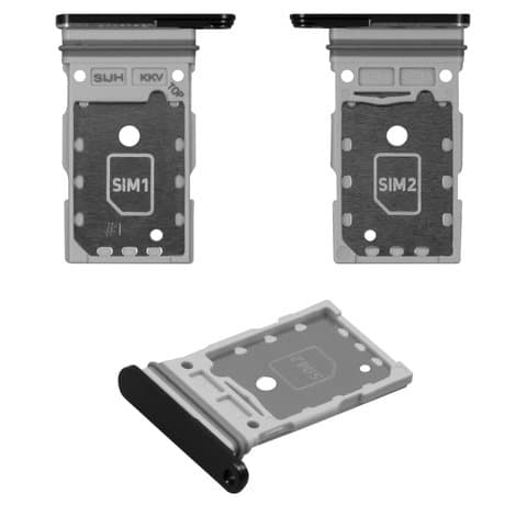 Тримач (лоток) SIM-карты Samsung SM-S908 Galaxy S22 Ultra 5G, чорний, Original (PRC) | держатель СИМ-карты