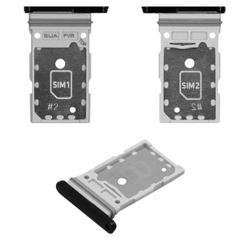 Тримач (лоток) SIM-карты Samsung SM-S906 Galaxy S22 Plus 5G, чорний, Original (PRC) | держатель СИМ-карты