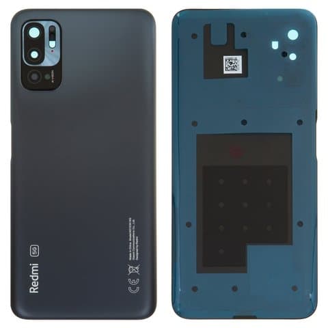Задня кришка Xiaomi Redmi Note 10 5G, M2103K19G, M2103K19C, чорна, сіра, Graphite Gray, із склом камери, Original (PRC) | корпус, задняя панель аккумулятора, АКБ, батареи