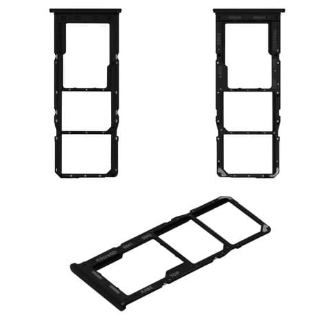 Тримач (лоток) SIM-карты Samsung SM-A127 Galaxy A12 Nacho, чорний, Original (PRC) | держатель СИМ-карты