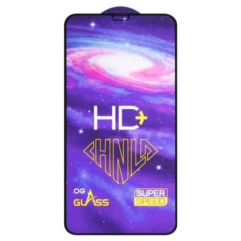 Захисне скло Apple iPhone 11 Pro Max, iPhone XS Max, 0.2 мм, iNobi, Full Glue, сумісне з чохлом (клей по всей площади стекла), чорне, HD+ | Закаленное защитное стекло