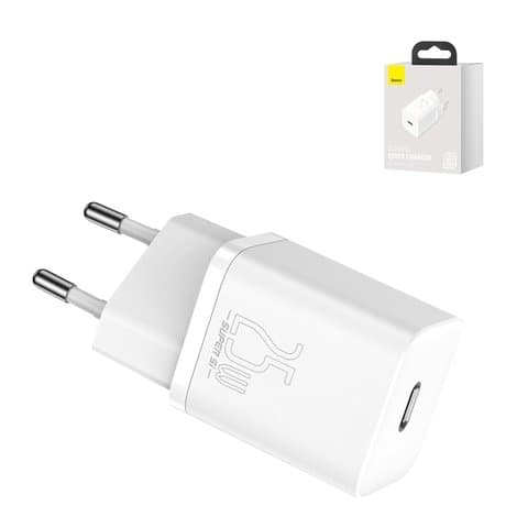 Сетевое зарядное устройство Baseus Super Si, 25 Вт, Quick Charge, 220 В, белое, USB тип-C, #CCSP020102