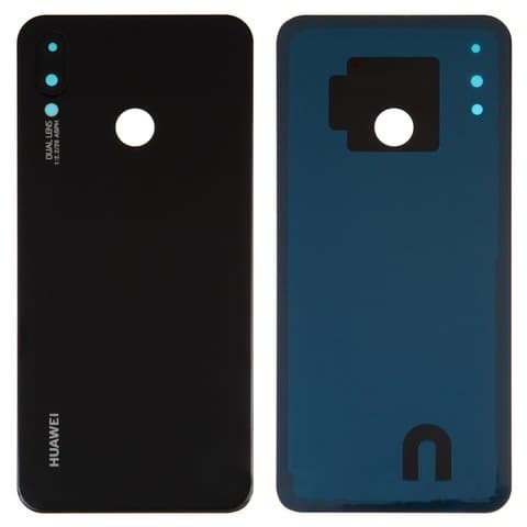 Задня кришка Huawei Nova 3i, P Smart Plus, INE-LX1, INE-LX2, SNE-LX1, чорна, із склом камери, Original (PRC) | корпус, задняя панель аккумулятора, АКБ, батареи
