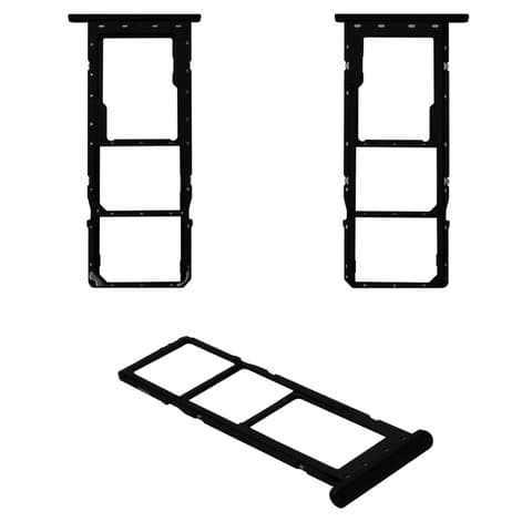 Тримач (лоток) SIM-карты Samsung SM-A035 Galaxy A03, чорний, Original (PRC) | держатель СИМ-карты