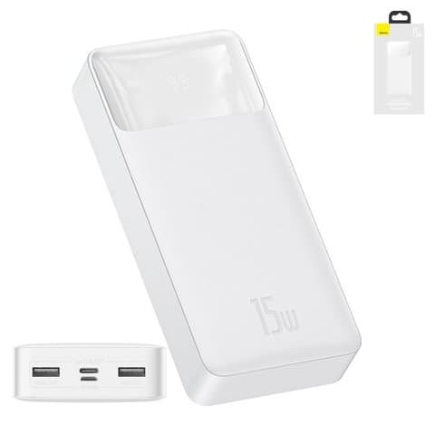 Power bank Baseus Bipow Digital, 20000 mAh, с дисплеем, білий, Quick Charge, 15 Вт, #PPDML-J02