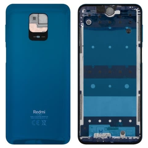 Корпус Xiaomi Redmi Note 9S, синій, Aurora Blue