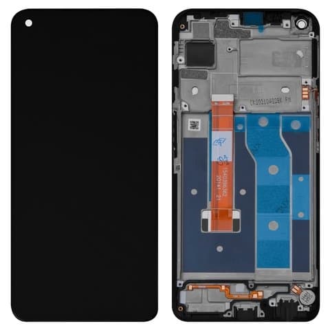 Дисплей Realme 6, RMX2001, чорний | з тачскріном | в передній панелі | Original (PRC) | дисплейный модуль, экран