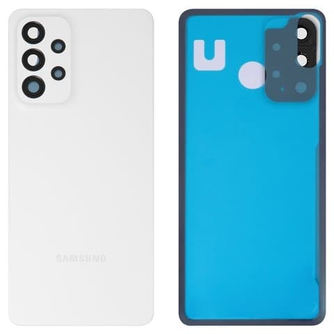Задня кришка Samsung SM-A336 Galaxy A33 5G, біла, із склом камери, Original (PRC) | корпус, задняя панель аккумулятора, АКБ, батареи