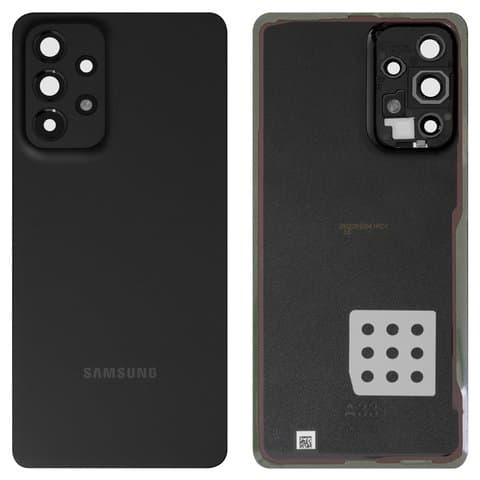Задня кришка Samsung SM-A336 Galaxy A33 5G, чорна, Awesome Black, із склом камери, Original (PRC) | корпус, задняя панель аккумулятора, АКБ, батареи