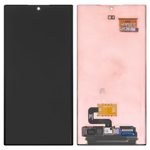 Дисплей Samsung SM-S908 Galaxy S22 Ultra 5G, чорний | з тачскріном | Original (реновація), AMOLED | дисплейный модуль, экран