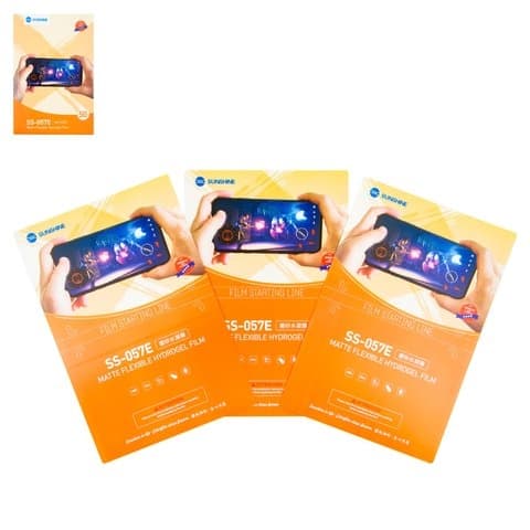 Гидрогелевая пленка Sunshine SS-057E, Анти-отпечатки, матовая, 180 мм, 120 мм, 50 шт