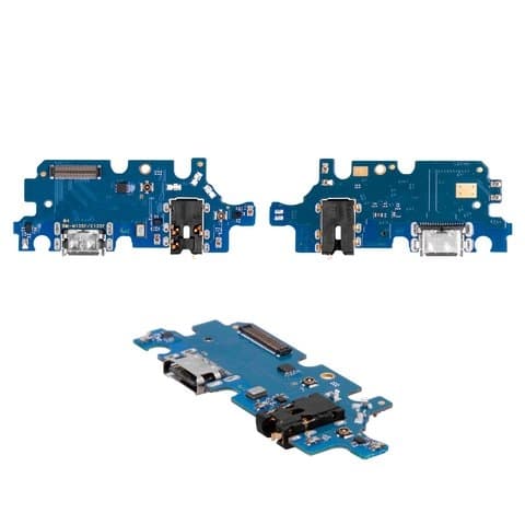 Плата зарядки Samsung SM-M135 Galaxy M13, шлейф коннектора зарядки, коннектора наушников, с микрофоном, High Copy