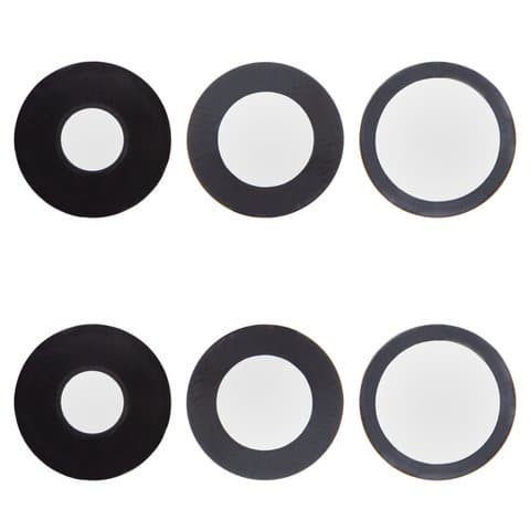 Стекло камеры Apple iPhone 14 Pro Max, черное, без рамки, комплект 3 шт.