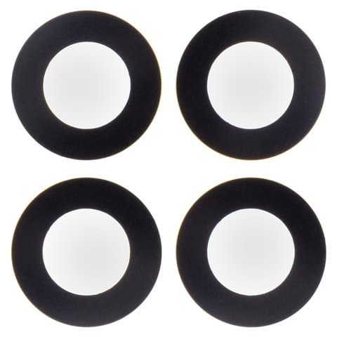 Стекло камеры Apple iPhone 14 Plus, черное, без рамки, комплект 2 шт.