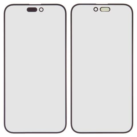 Стекло дисплея Apple iPhone 14 Pro Max, черное, с OCA-пленкой | стекло тачскрина