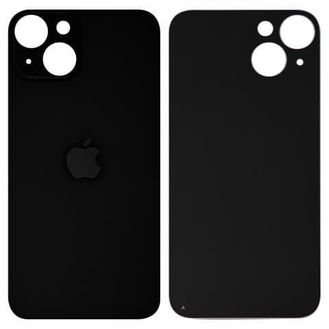 Задня кришка Apple iPhone 14, чорна, Midnight, потрібно знімати скло камери, small hole, Original (PRC) | корпус, крышка аккумулятора, АКБ, батареи