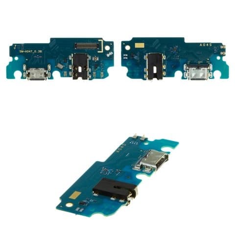 Плата зарядки Samsung SM-A047 Galaxy A04s, шлейф коннектора зарядки, коннектора наушников, с микрофоном, Original (PRC)