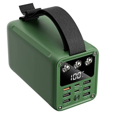 Power bank Konfulon A28Q, 60000 mAh, Power Delivery, 22.5 Вт, Quick Charge 3.0, зеленый