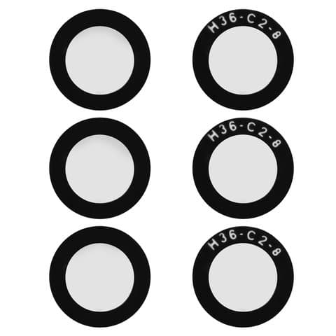 Стекло камеры Samsung SM-A047 Galaxy A04s, черное, без рамки, комплект 3 шт.