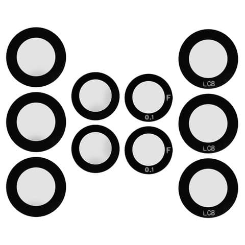 Стекло камеры Samsung SM-A235 Galaxy A23, SM-A236 Galaxy A23 5G, черное, без рамки, комплект 5 шт.