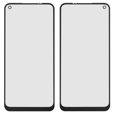 Стекло дисплея Oppo A32, A53, A54, черное, с OCA-пленкой | стекло тачскрина