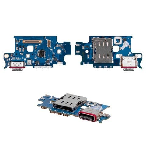 Плата зарядки Samsung SM-S916 Galaxy S23 Plus, микрофона, шлейф коннектора зарядки, Original (PRC)