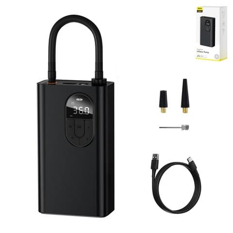 Компрессор Baseus Energy Source Inflator Pump, чорний, 54 Вт, 5-150 PSI, #CRNL040001