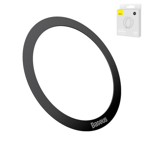 Тримач Baseus Halo Series, чорний, кольцо, клейкая основа, металл, комплект 2 шт, #PCCH000001 | держатель