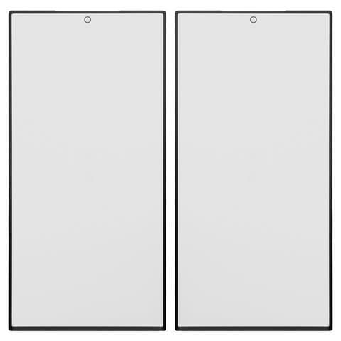 Стекло дисплея Samsung SM-S918 Galaxy S23 Ultra, черное, с OCA-пленкой | стекло тачскрина