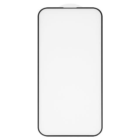Захисне скло Apple iPhone 14 Pro Max, iPhone 15 Plus, чорне, iNobi, Full Glue, клей на усій поверхні, 6D, сумісне з чохлом | Закаленное защитное стекло