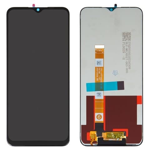 Дисплей Realme 5, 5i, 6i, C3, RMX2030, RMX2040, чорний | з тачскріном | High Copy | дисплейный модуль, экран