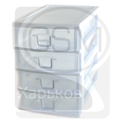 GK241 - Кассетница с выдвижными ячейками - 4 секции, белая