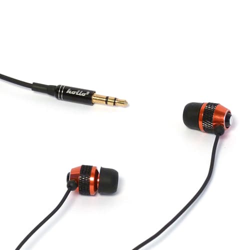 Наушники Hollo вакуумные, модель HMSV-MH01-RB, красные с черным проводом