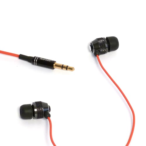 Наушники Hollo вакуумные, модель HMSV-MH01-TR, черные с красным проводом